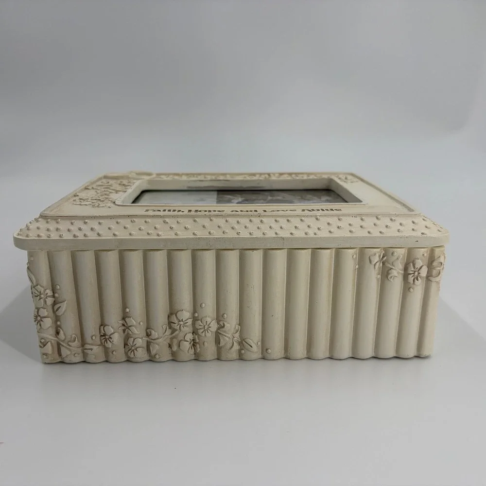 Faith Hope Love Abide 6x4 Photo Frame Keepsake Box‎ Wedding Gift Decor